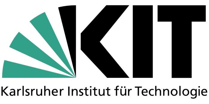 Logo des Karlsruher Instituts für Technologie mit stilisiertem grünem Fächer und schwarzem Schriftzug.