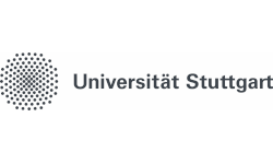 Logo der Universität Stuttgart mit einem Punktmuster-Kreis links neben dem Schriftzug Universität Stuttgart.