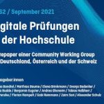 Titelbild des Whitepapers Digitale Prüfungen in der Hochschule, September 2021, Community Working Group D/A/CH.