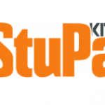 Logo des StuPa am KIT: Der Text StuPa in orange, kleines KIT rechts oben neben dem Pa.