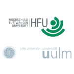 Logos von Hochschule Furtwangen (HFU) und Universität Ulm nebeneinander auf weißem Hintergrund.