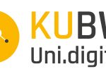 Logo mit gelbem Kreis und Verbindungsnetzwerk, daneben KU BW Uni.digital in schwarzer Schrift.