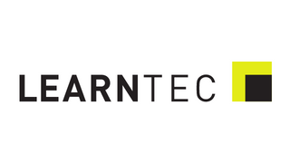 Logo von LEARNTEC mit schwarzem Text und einem gelben Quadrat daneben auf weißem Hintergrund.