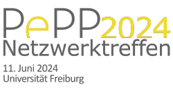 Textbild mit PePP 2024 Netzwerktreffen, 11. Juni 2024, Universität Freiburg.