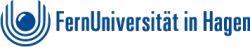 Logo der FernUniversität in Hagen mit stilisiertem blauen Kreis und drei Halbkreisen links vom Schriftzug.