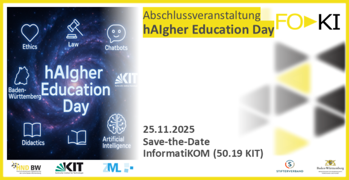 Abschlussveranstaltung „hAIgher Education Day“ am 25.11.2025, KIT, Themen: Ethik, KI, Didaktik, Chatbots, Recht.