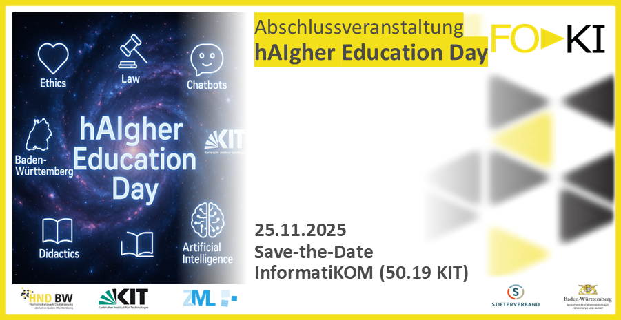 Abschlussveranstaltung „hAIgher Education Day“ am 25.11.2025, KIT, Themen: Ethik, KI, Didaktik, Chatbots, Recht.