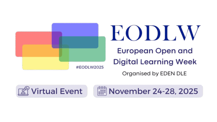 Logo für die European Open and Digital Learning Week, 24.-28. Nov. 2025. Virtuelles Event organisiert von EDEN DLE.