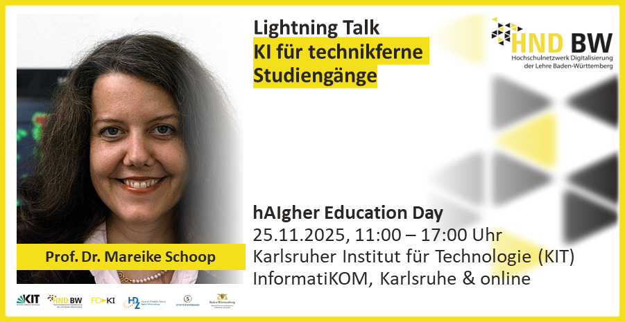 Schoop-Mareike Portrait von Prof. Dr. Mareike Schoop, Vortrag über KI für technikferne Studiengänge am KIT, 25.11.2025, 11-17 Uhr.