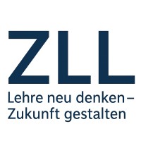 Logo des ZLL mit dem Text Lehre neu denken – Zukunft gestalten in Blau auf weißem Hintergrund.